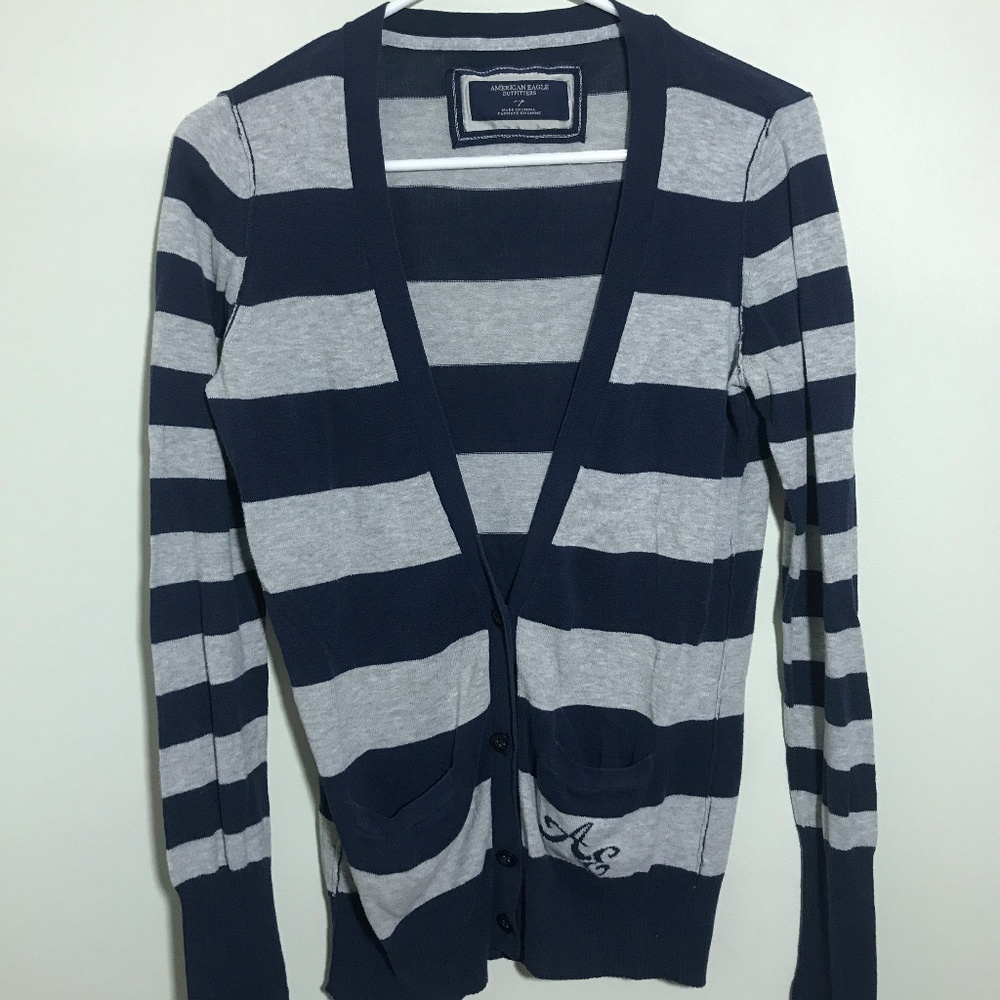 American Eagle striped cardigan